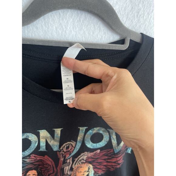 Bon Jovi Concert Men’s Tour T-Shirt Band Concert Shirt Comfy Black Tee , XL - Picture 6 of 8